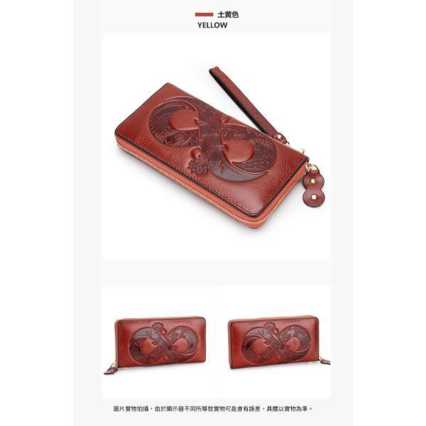 頭層油蠟牛皮圖騰招財拉鍊長夾女夾-招財8【LH1188】 真皮,牛皮,男夾,長夾,皮夾,錢包