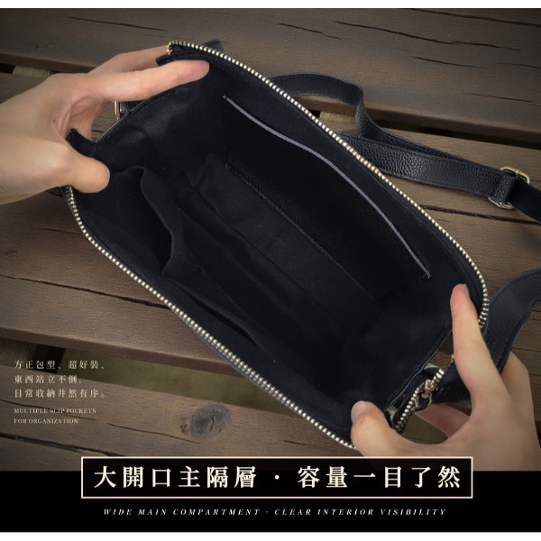 頭層牛皮極簡素色肩背包女包【LB1201】 