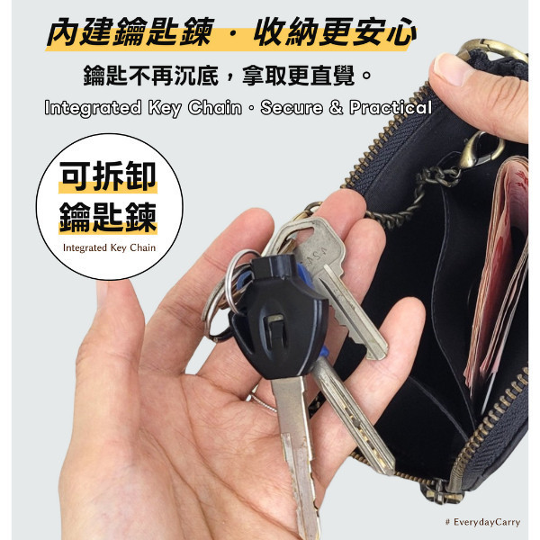 頭層牛皮可收納面紙L型拉鍊零錢包【LH1158】 