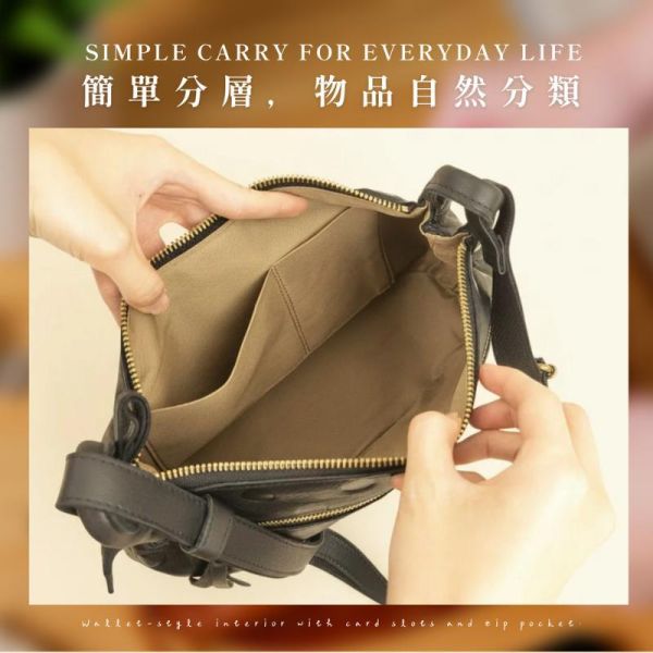 日貨-頭層牛皮圓點肩背包女包-日本製【LB1199】 