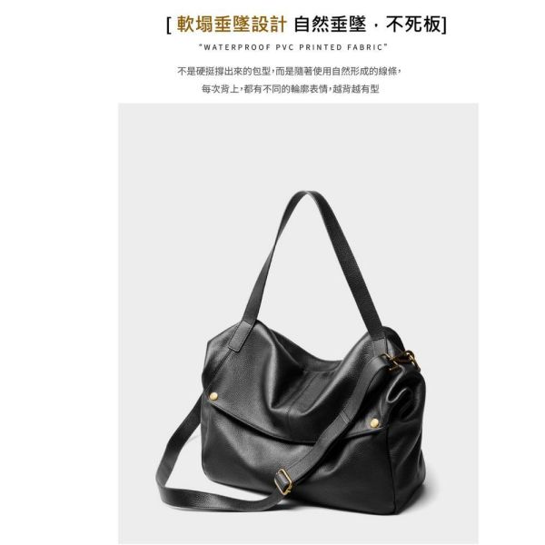 頭層牛皮通勤軟皮單肩包女包【LB1111】 