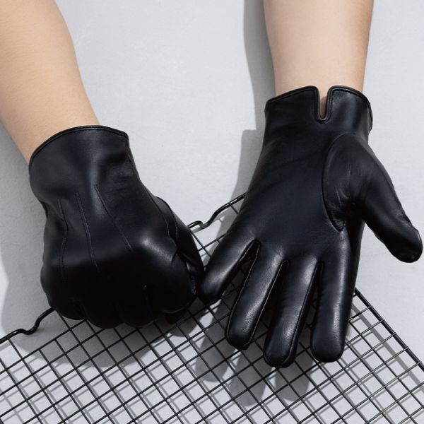 羊皮全指可觸碰螢幕男士騎車手套【LGL17】 