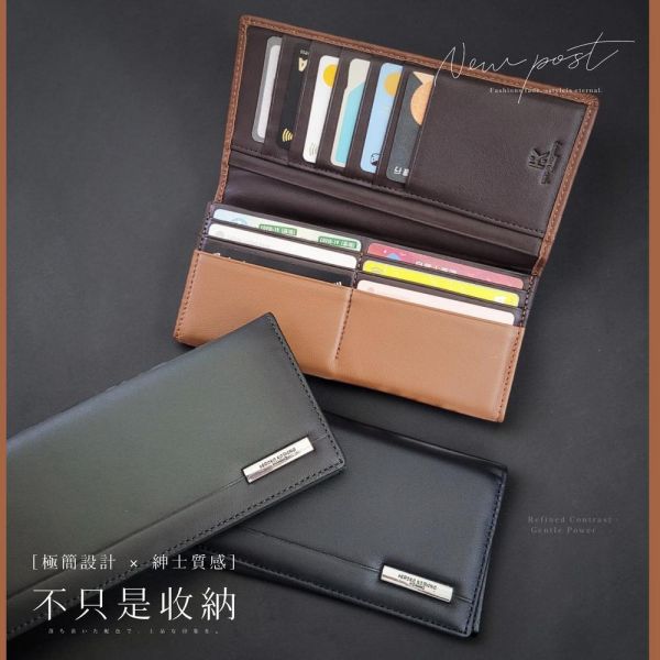 羊皮二折西裝包長夾男夾-HIRO【LH1145】 