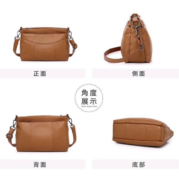 出清-頭層牛皮三層收納軟皮肩背包女包【LB1280】 真皮,牛皮,女包,手提包,水桶包