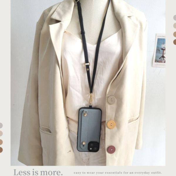 頭層牛皮掛脖通用手機背帶-不挑殼通用【LW75】 