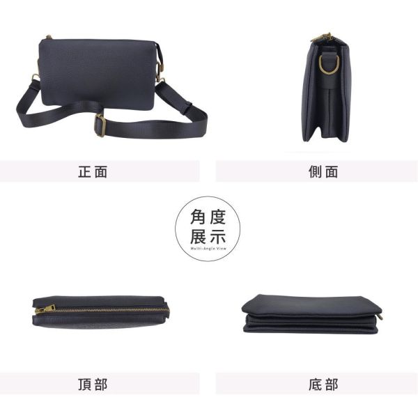 頭層荔枝紋牛皮多隔層肩背包女包【LB1284】 真皮,牛皮,女包,肩背包