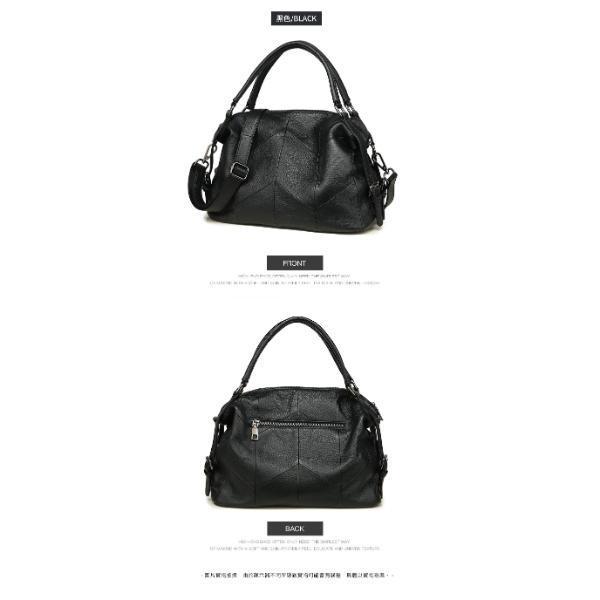 頭層牛皮菱格紋手提包女包【LB1233】 