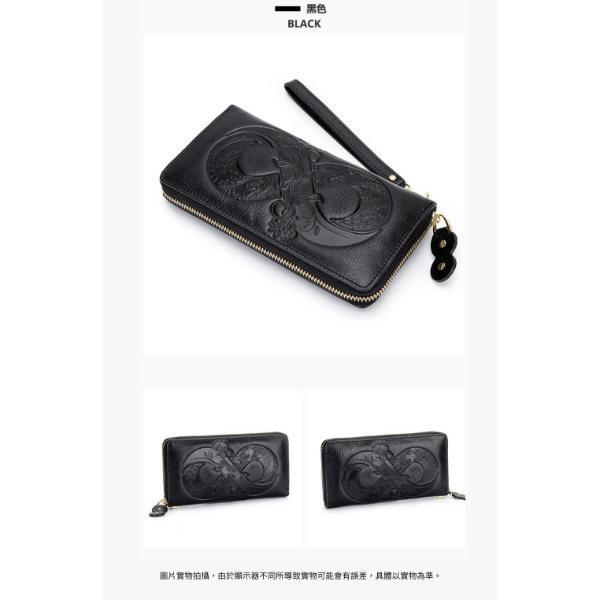 頭層油蠟牛皮圖騰招財拉鍊長夾女夾-招財8【LH1188】 真皮,牛皮,男夾,長夾,皮夾,錢包