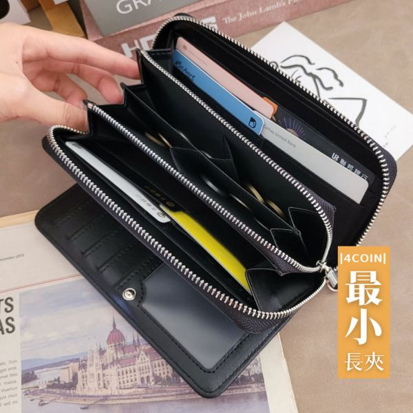 4COIN頭層牛皮18卡位2折小長夾男夾【LH1085】 真皮,牛皮,男夾,長夾,皮夾,錢包,真皮錢包,真皮長夾