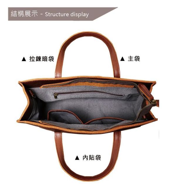 頭層牛皮復古簡約女士手提包女包【LB726】 