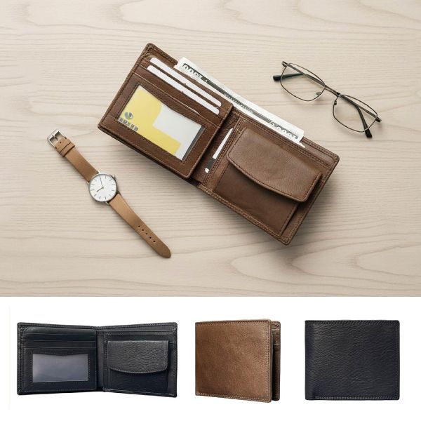 頭層牛皮二折男士短夾男夾【LH1160】 