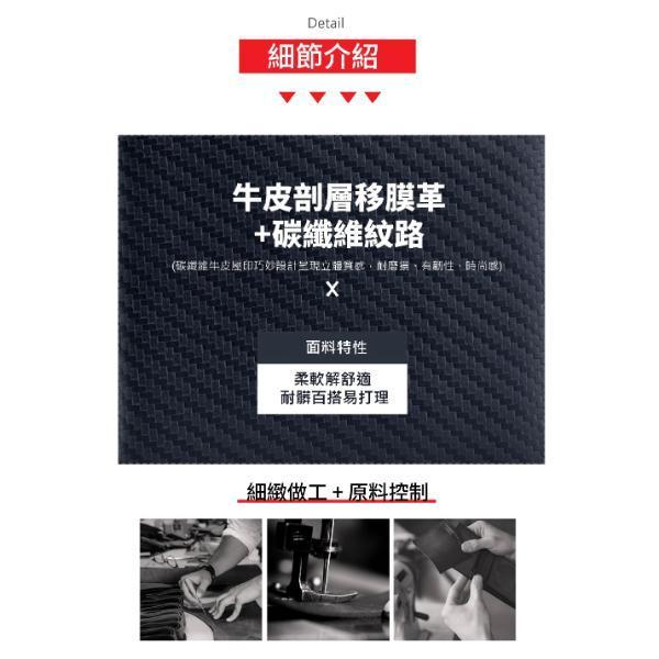 碳纖維牛皮12卡位多鈔位拉鍊長夾男夾【LH1181】 