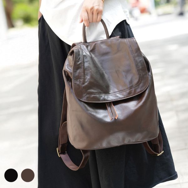 頭層牛皮雙肩包女包【LB1234】 