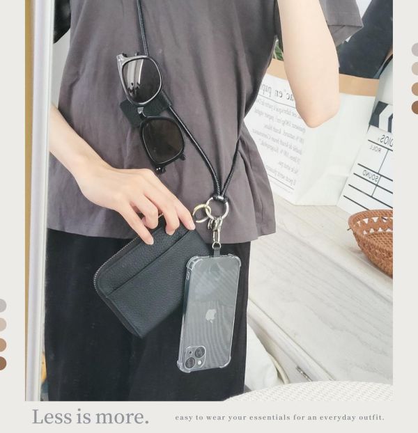 真皮頭層牛皮多功能手機背帶帽夾眼鏡套【LW85】 