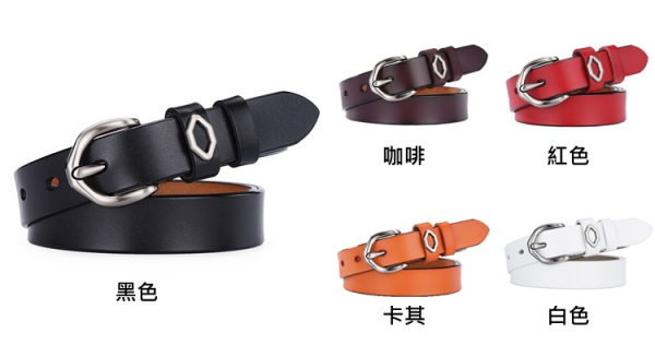 牛皮帶寬2.2CM女士針釦腰帶【LL53】 