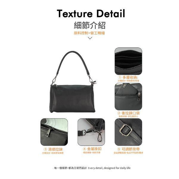 頭層牛皮雙背帶簡約肩背包女包【LB1246】 