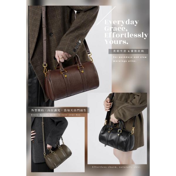頭層牛皮波士頓包女包【LB1241】 