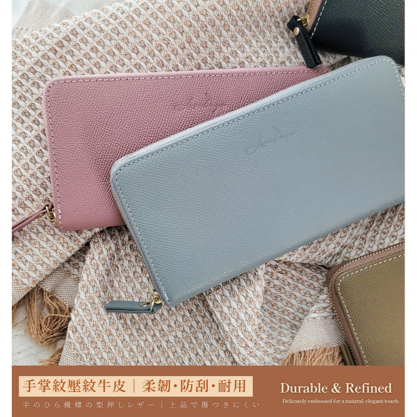 日貨-2COIN頭層牛皮拉鍊長夾女夾-LIZDAYS【LH1135】 