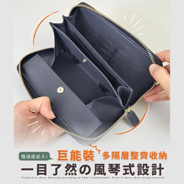頭層牛皮自動分離女士皮夾錢包小長夾女夾【LH1165】 