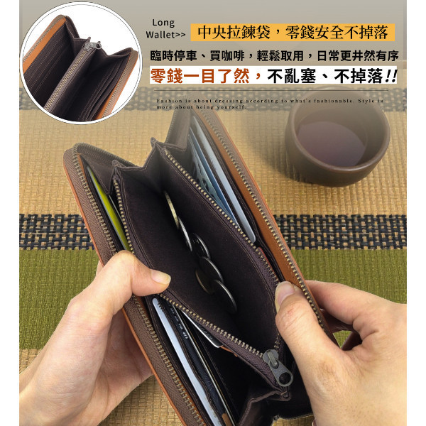 日貨-頭層牛皮貓咪圖騰拉鍊長夾女夾-野村修平【LH1143】 