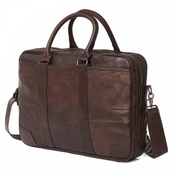 頭層牛皮手提包男包-可裝15吋筆電【LB298】 