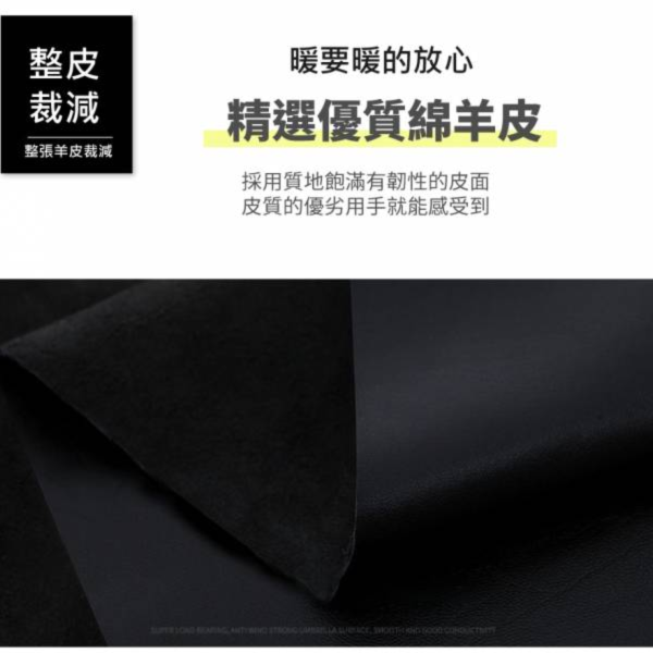 羊皮絨毛內襯冬季可觸碰螢幕騎車手套【LGL01】 