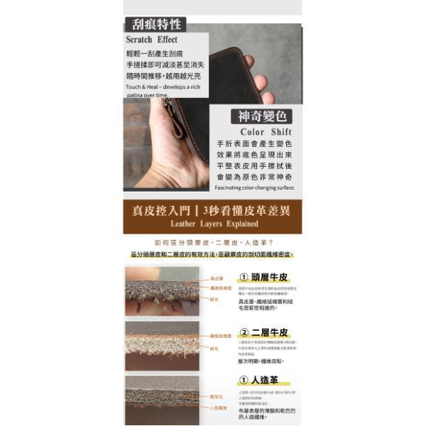 頭層瘋馬牛皮L型拉鍊零錢包【LH1191】 