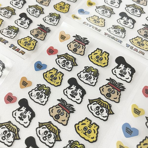 小虎跟家人朋友的立體轉印貼 轉印貼