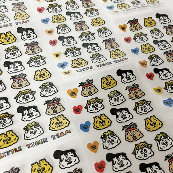 小虎跟家人朋友的立體轉印貼 轉印貼