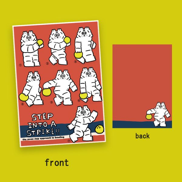 保齡球跟熱狗店明信片 熱狗,保齡球