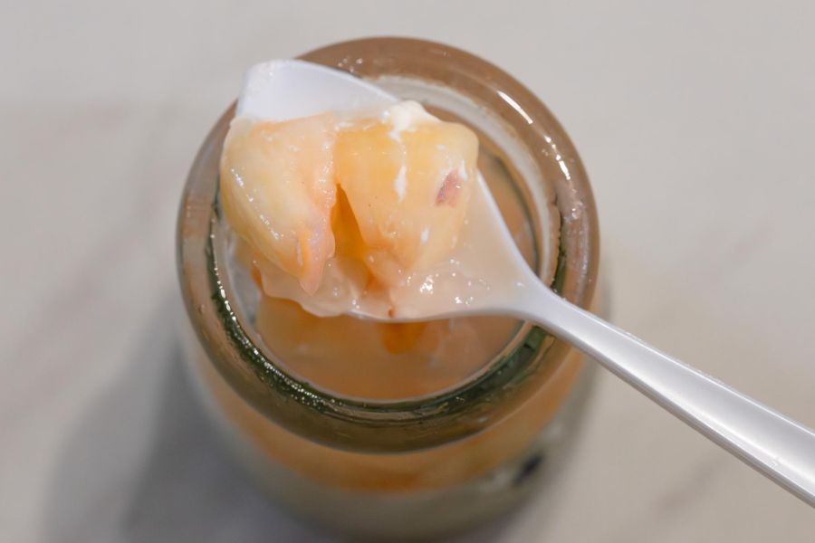 水蜜桃鮮奶布丁 