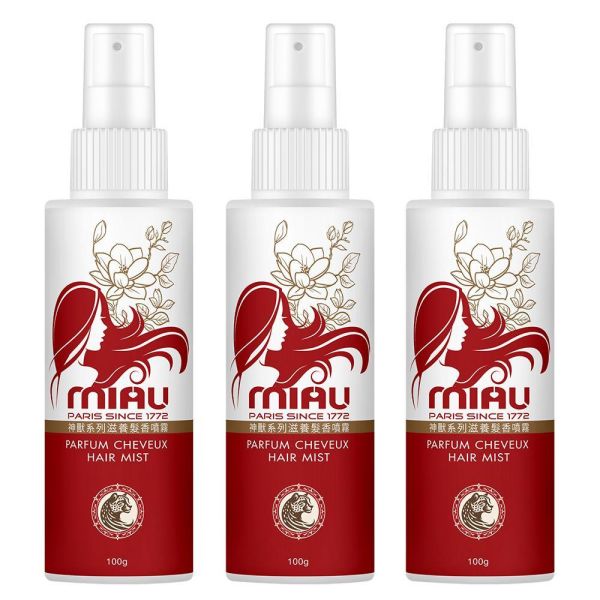 MIAU-神獸系列滋養髮香噴霧/隨身瓶100g/清新去味同時保濕修護、蓬鬆亮澤/【狐狸/貓頭鷹/孔雀/花豹/公鹿】共五款 