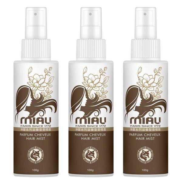 MIAU-神獸系列滋養髮香噴霧/隨身瓶100g/清新去味同時保濕修護、蓬鬆亮澤/【狐狸/貓頭鷹/孔雀/花豹/公鹿】共五款 