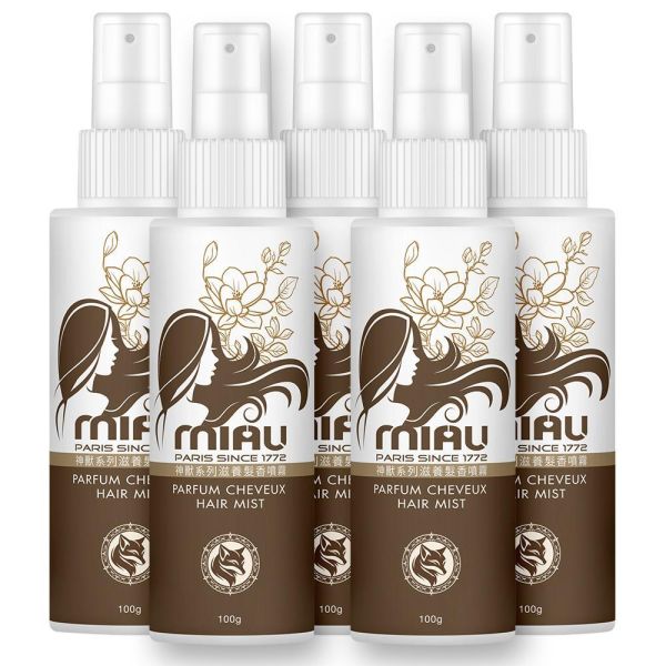 MIAU-神獸系列滋養髮香噴霧/隨身瓶100g/清新去味同時保濕修護、蓬鬆亮澤/【狐狸/貓頭鷹/孔雀/花豹/公鹿】共五款 