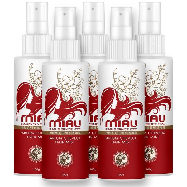 MIAU-神獸系列滋養髮香噴霧/隨身瓶100g/清新去味同時保濕修護、蓬鬆亮澤/【狐狸/貓頭鷹/孔雀/花豹/公鹿】共五款 