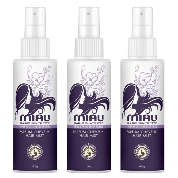 MIAU-神獸系列滋養髮香噴霧/隨身瓶100g/清新去味同時保濕修護、蓬鬆亮澤/【狐狸/貓頭鷹/孔雀/花豹/公鹿】共五款 