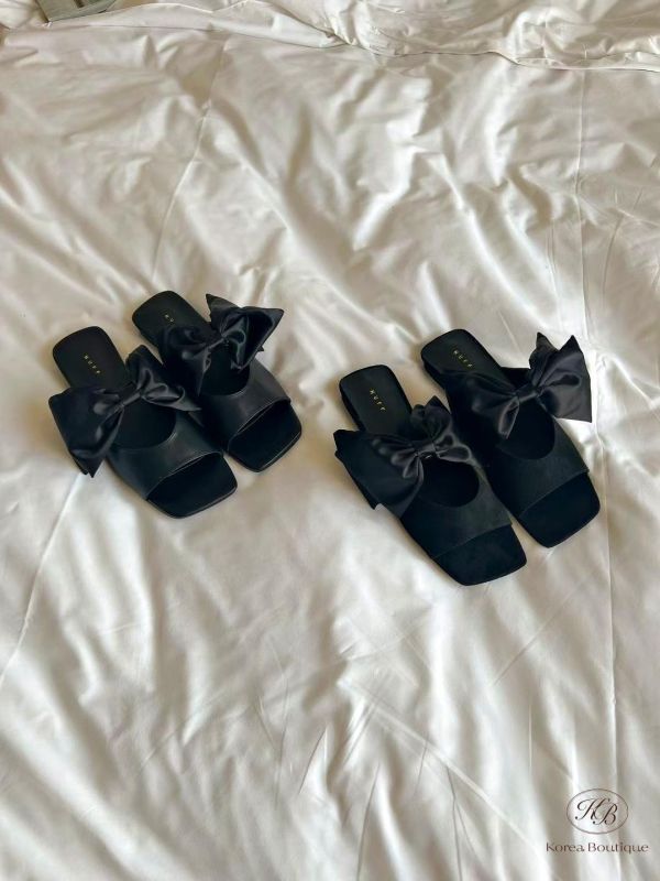 SS477 春季 大蝴蝶結造型拖鞋 