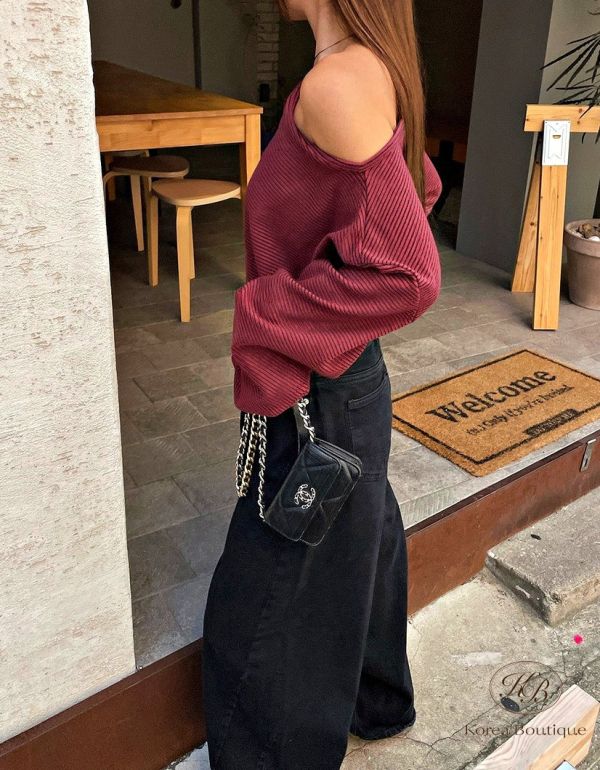 Fw370 秋季 繭型炭黑牛仔褲 