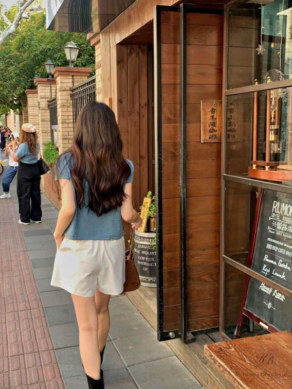 SS399 春季 丹寧牛仔短袖襯衫 