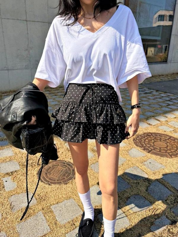 SS298 春季 點點蛋糕褲裙 