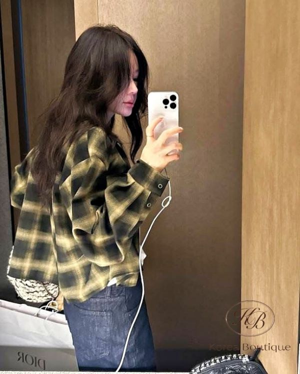 Fw407 秋季 網紅款格紋上衣 