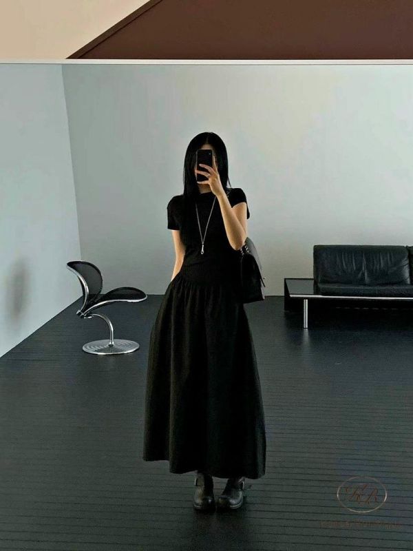 SS427 春季 拼接感洋裝 