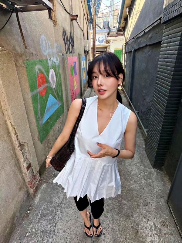 SS580 夏季 百褶背心裙 