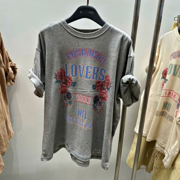 FWKR03 冬季 加絨玫瑰 搖滾tee 