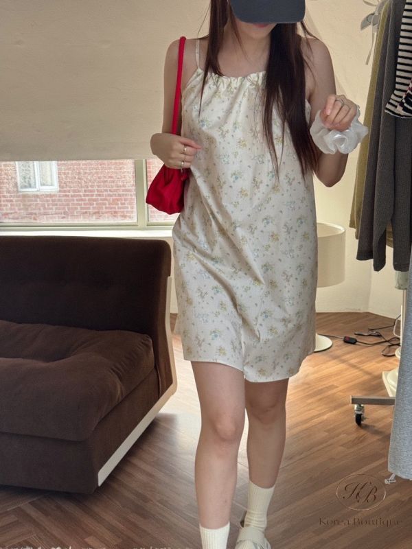 Su67 夏裝 小碎花繞脖 