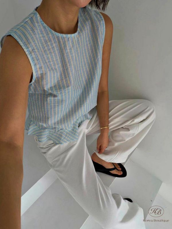 SS407 春季 質感小裙擺背心 