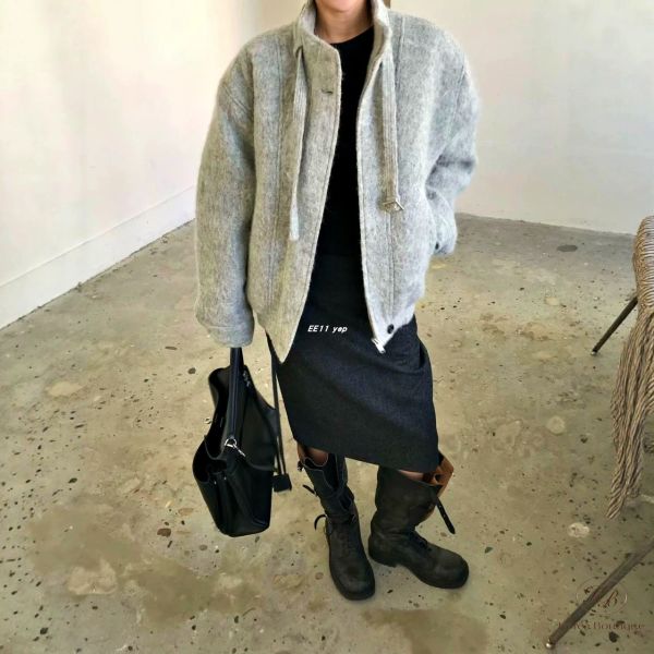 FWKR81 冬季 立領毛料外套 