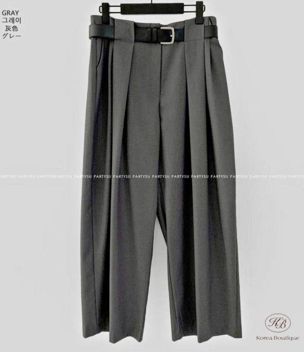 FW3802 秋季 附腰帶的質感西裝褲 