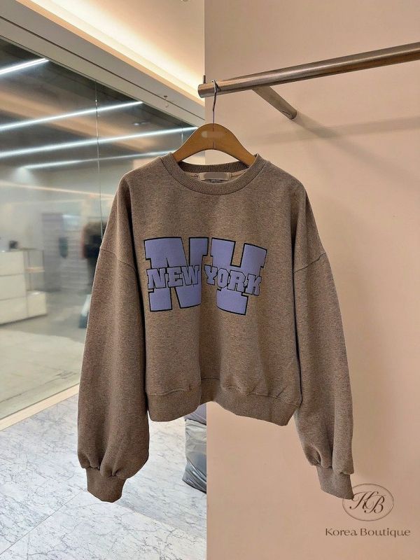 Fw438 冬季 加絨短版衛衣 