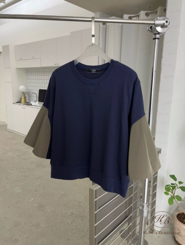 Sv47 夏裝 拼接設計上衣 
